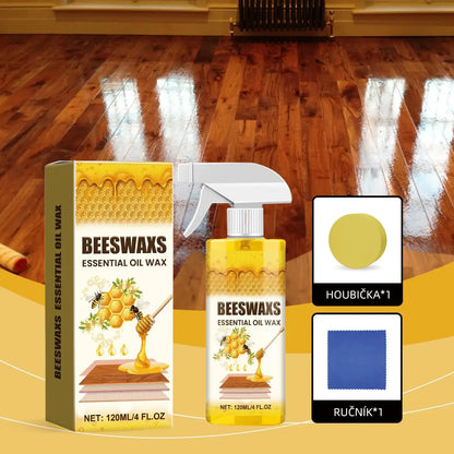 【Oficiální domácí péče】✨ WoodGlow Pro · Přírodní revitalizér s včelím voskem 3 v 1 · Okamžitá oprava škrábanců & Protiprachový štít pro všechny dřevěné povrchy — Nemastné rostlinné složení, dlouhotrvající lesk & ochrana během několika sekund!